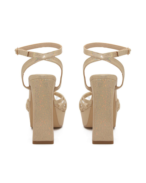 Plataforma Oro Ankle Strap Nudo 29-519